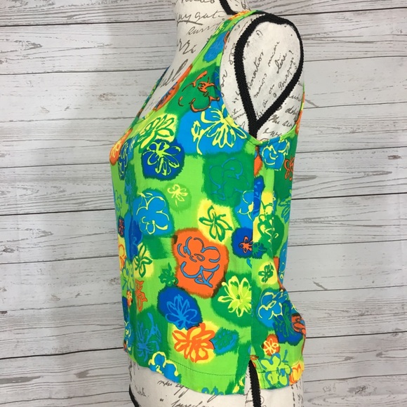 VTG BIG HED Designs Top Tank Colorful Sleeveless S - Picture 3 of 5